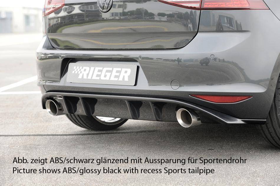 Diffusore Rieger Golf 7 GTI solo per marm.orig.GTI fino 2016 ABS gre