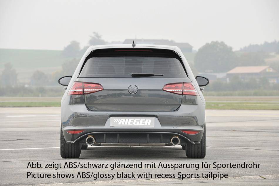 Diffusore Rieger Golf 7 GTI solo per marm.orig.GTI fino 2016 ABS gre