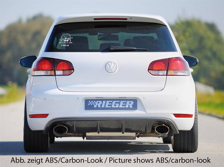 Diffusore Rieger Golf 6 GTI/GTD marmitta duplex 145X90 nero lucido