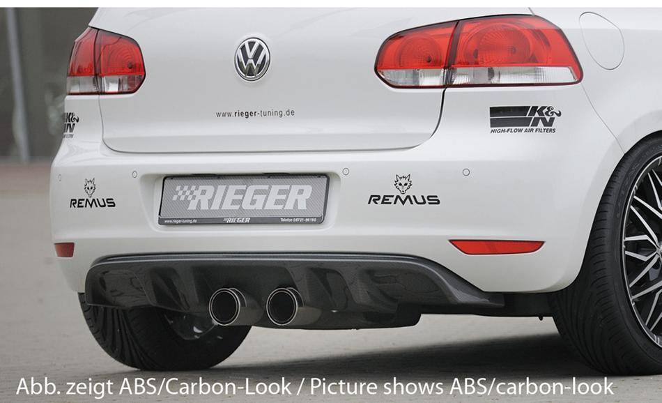 Diffusore Rieger post Golf 6 nero lucido term.centrali R32-Look