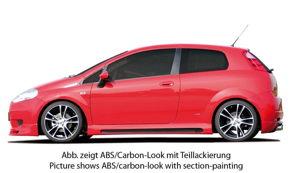 Sottoporta sx. Rieger carbon-look Grande Punto con apertura