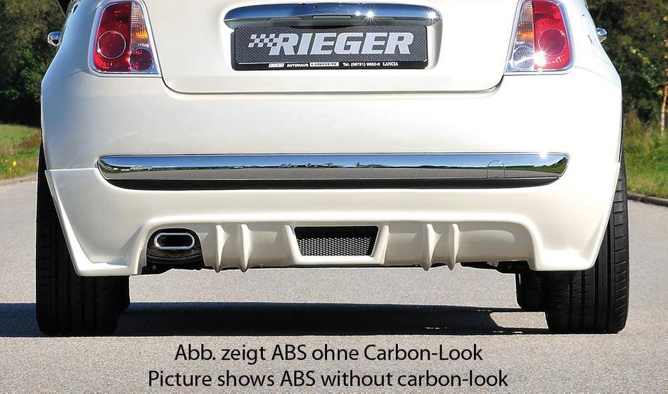 Sottoparaurti post.Rieger carbon-look FIAT 500 terminale sx
