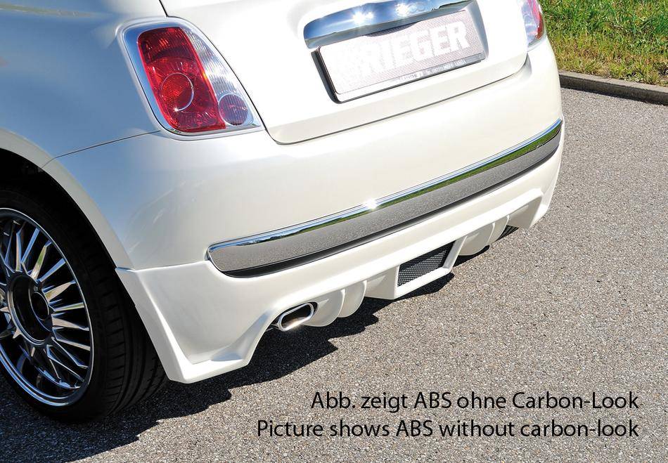 Sottoparaurti post.Rieger carbon-look FIAT 500 terminale sx