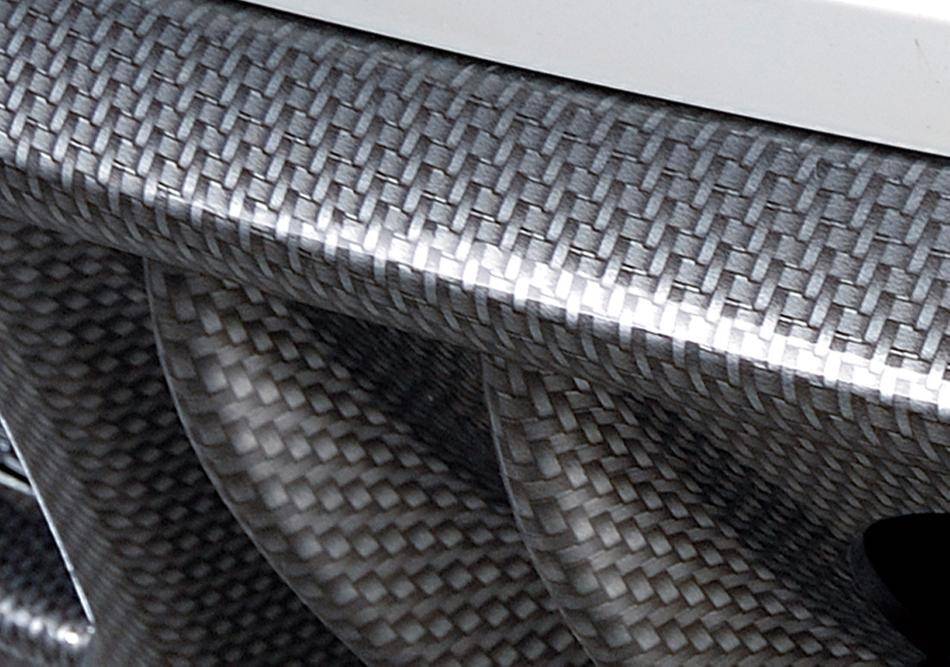 Sottoparaurti post.Rieger carbon-look FIAT 500 terminale sx