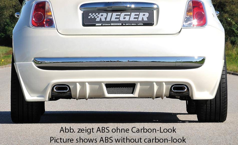 Sottoparaurti post.Rieger carbon-look FIAT 500 terminali sx/dx