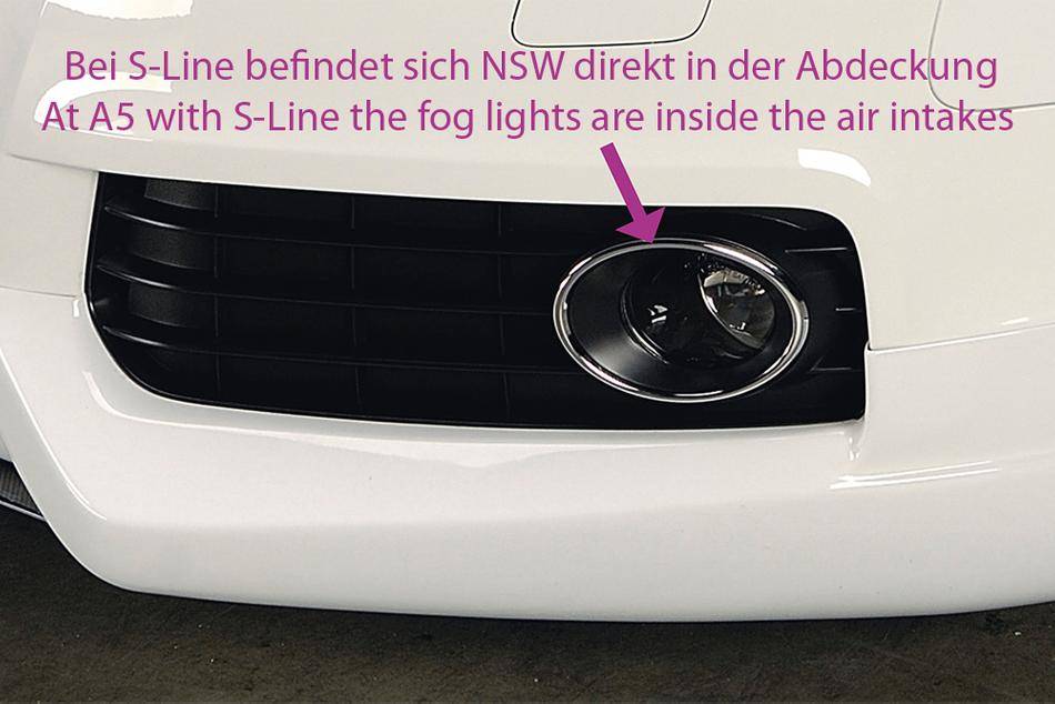 Lama centrale Audi A5 per sottoparaurti Rieger 00055411