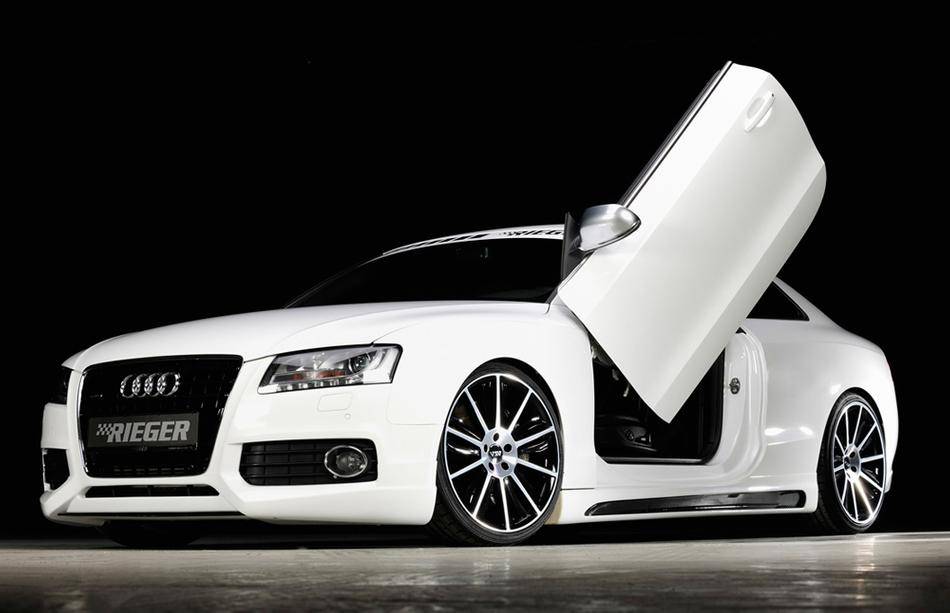 Sottoporta SX Rieger A5+S5 tutti modelli carbonlook con condotto