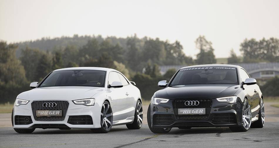 Paraurti Rieger RS-Look A5/S5 dal 2011 con lavafari e PDC