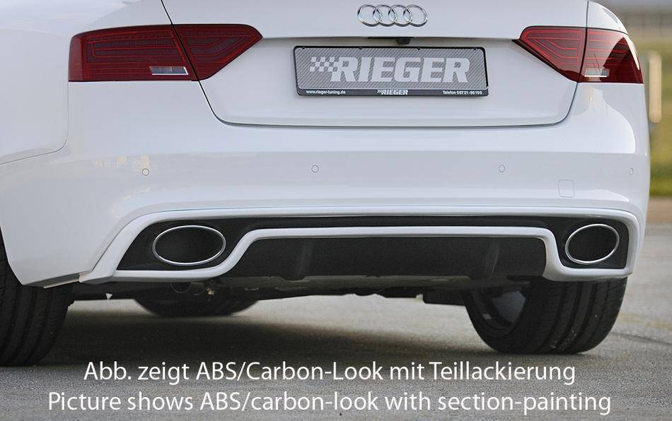 Diffusore Rieger A5/S5 S-Line Coupe'dal 2011 nero luc. term.185X120