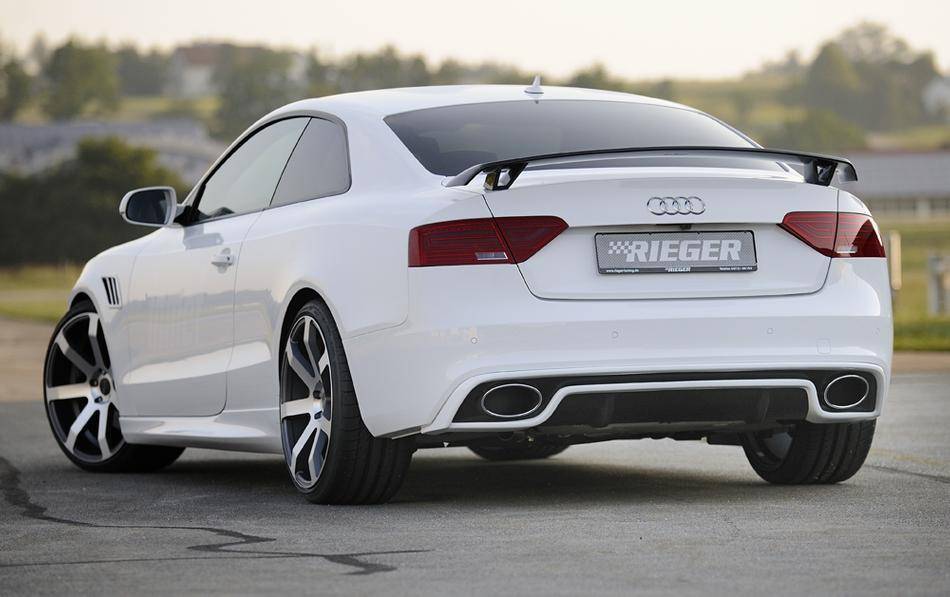 Terminale cromato SX185X120 AUDI A5/A4 diffusore Rieger 55470/55549