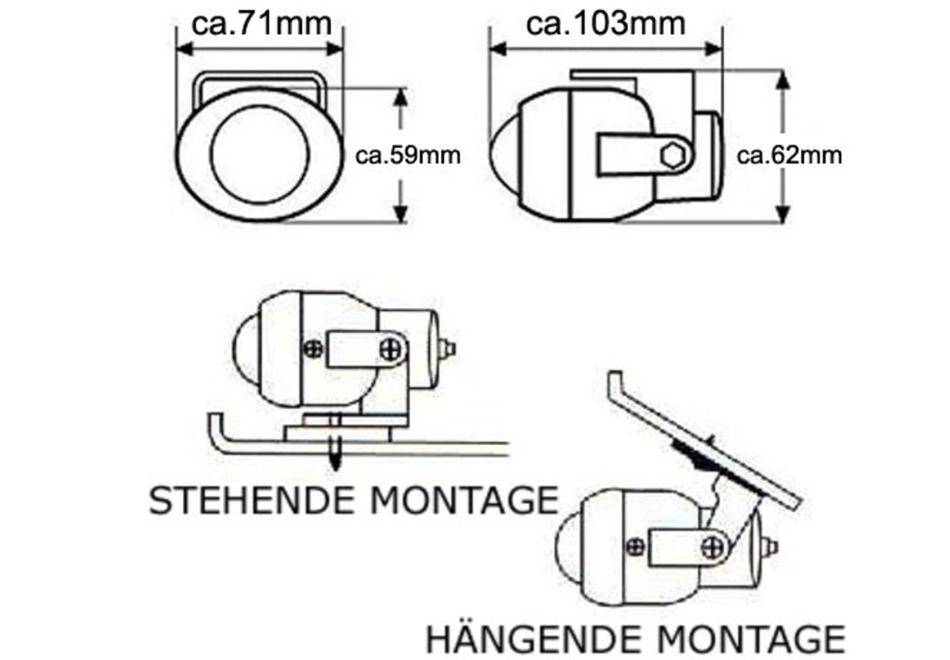 Kit fendinebbia rotondi bianchi per paraurti Rieger Golf 4,Polo,Lupo