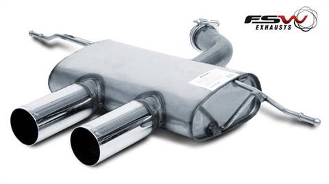 Marmitta FSW Golf V/VI R-LOOK 2X90mm term.centrali 1,4-2,0 TSI+TDI