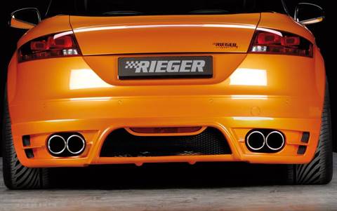 Sottoparaurti post Rieger TT 8J senza S-Line per 4 terminali duplex