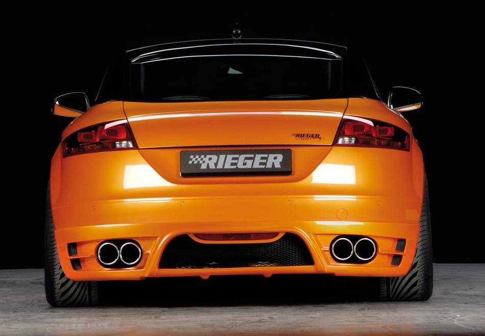 Sottoparaurti post Rieger TT 8J senza S-Line per 4 terminali duplex