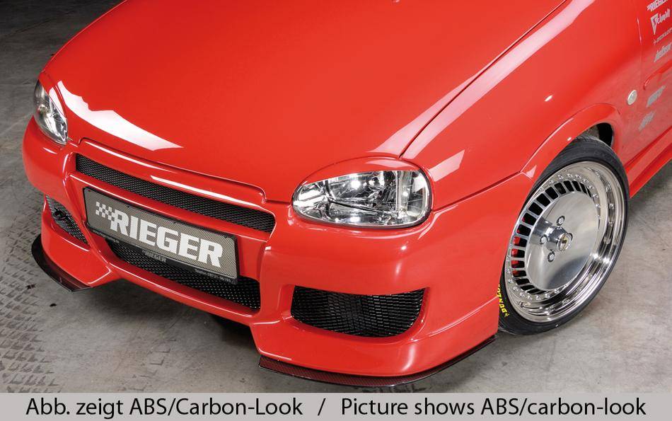 lama DTM ant.Rieger OPEL CORSA B 2-pezzi per paraurti Rieger