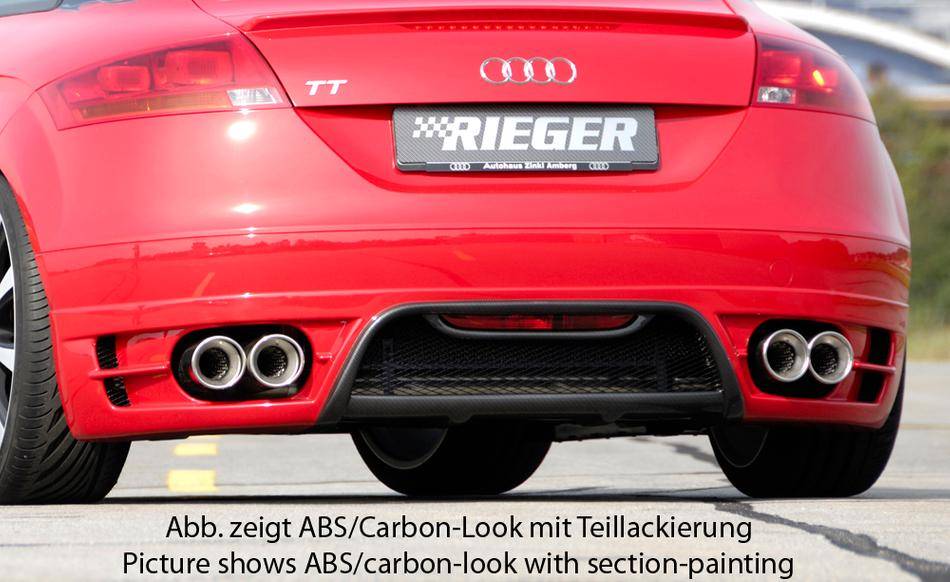 Sottoparaurti post Rieger TT 8J senza S-Line per 4 terminali cabon