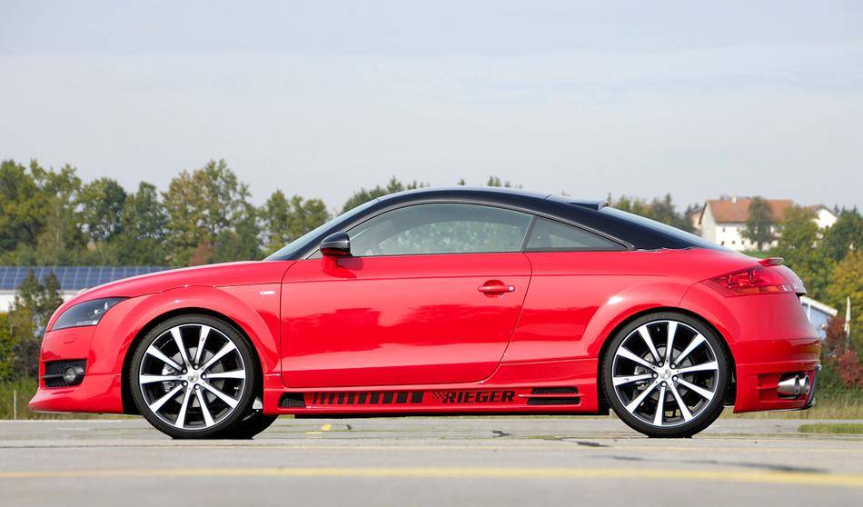 Sottoparaurti post Rieger TT 8J senza S-Line per 4 terminali cabon