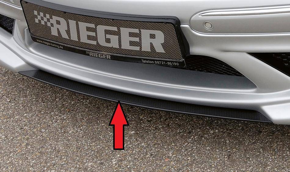lama DTM centrale carbon-look MERC.CLK W209 per spoiler ant.Rieger
