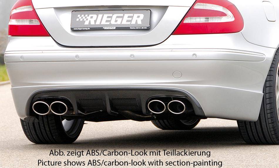 sottoparaurti post.Rieger carbon-look MERC.CLK Coupe/Cabrio c.sfoghi