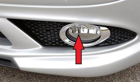 Fendinebbia sx.MERC CLK W209 per spoiler ant.Rieger