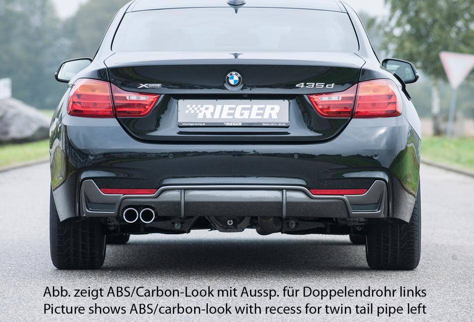 Diffusore Rieger BMW serie 4 F32/33/6 con retina marm.singola sx ner