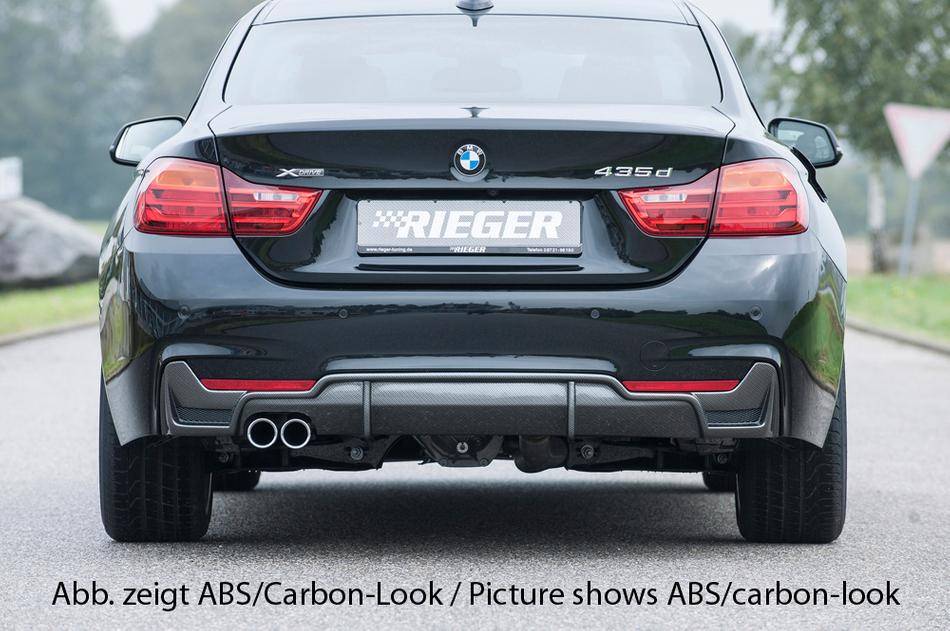 Diffusore Rieger BMW serie 4 F32/33/36 con retina term.orig.SX nero