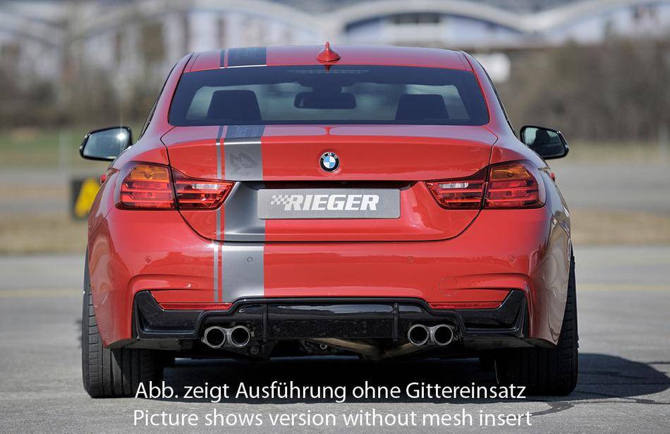 Diffusore Rieger BMW serie 4 F32/33/36 con retine marm 4x80 nero luc