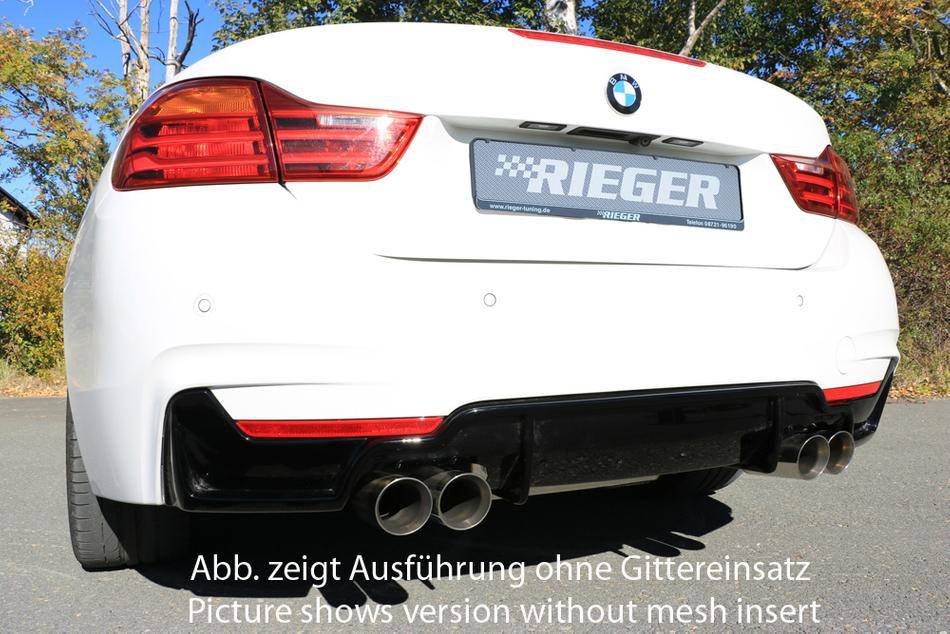Diffusore Rieger BMW serie 4 F32/33/36 con retine marm 4x80 nero luc
