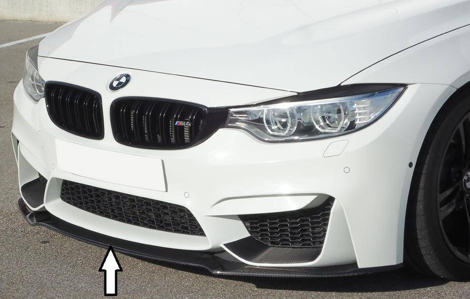Lama anteriore carbonio BMW M4 senza M-Performance per paraurti orig