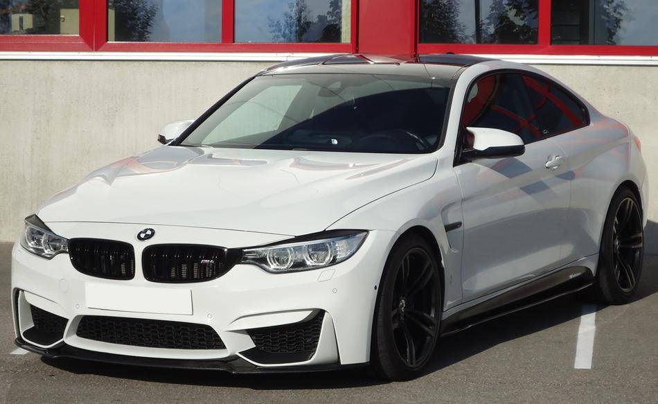 Lama anteriore carbonio BMW M4 senza M-Performance per paraurti orig