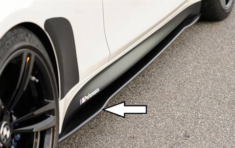 Lama sottoporta SX carbonio BMW M3 F80 per sottoporta orig. berlina