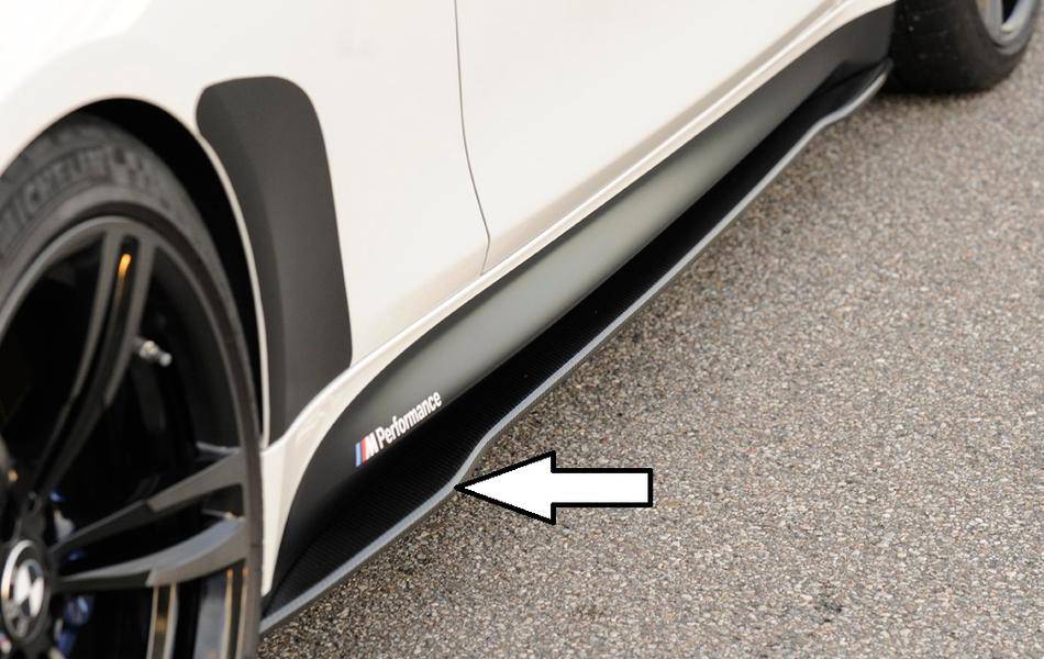 Lama sottoporta DX carbonio BMW M3 F80 per sottoporta orig. berlina