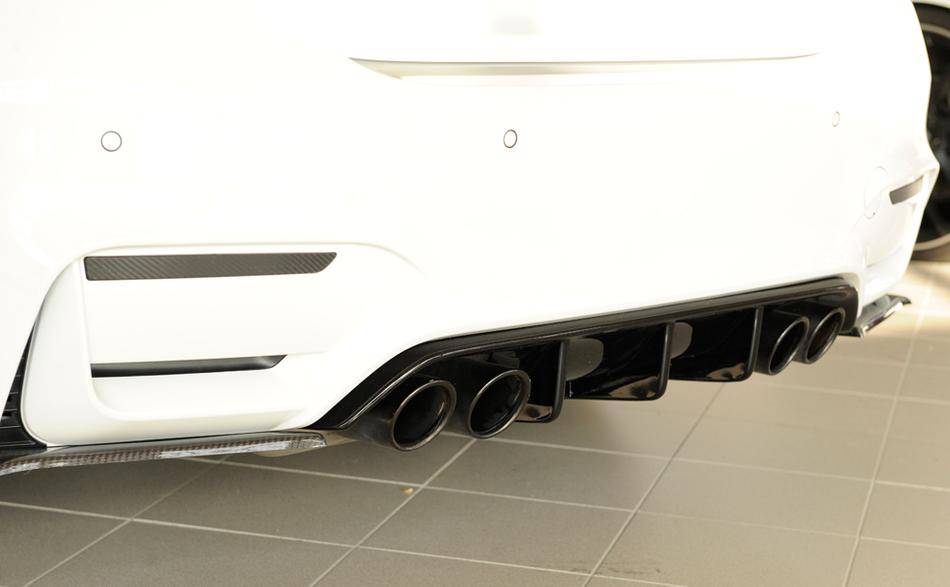 Diffusore Rieger M3 F80 M4 F82/83 per paraurti originale nero lucido