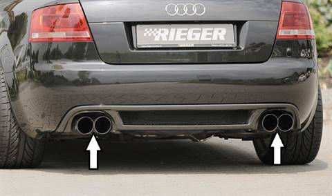 Marmitta Rieger A4 8H Cabrio terminali duplex 4X90