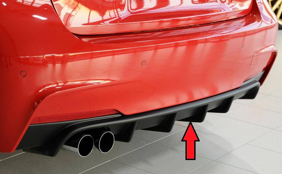 Diffusore Rieger BMW F30/31 per Paraurti-M-terminale doppio SX