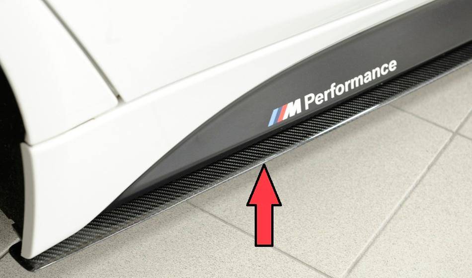 Lama SX Perl BMW F30/31 per sottoporta orig.M-Tecnik carbonio vero