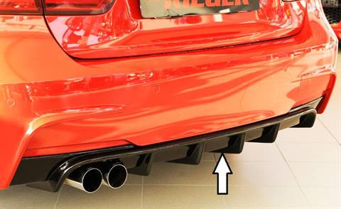 Diffusore Rieger BMW F30/31 per Paraurti-M-termin. doppio SX nero lu