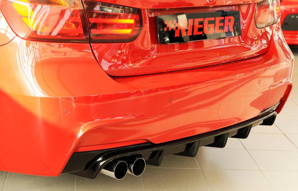 Diffusore Rieger BMW F30/31 per Paraurti-M-termin. doppio SX nero lu
