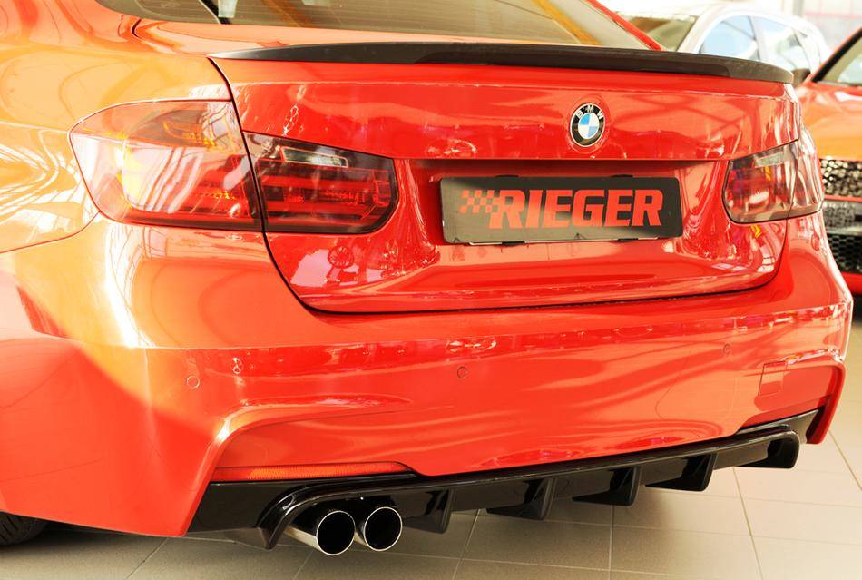 Diffusore Rieger BMW F30/31 per Paraurti-M-termin. doppio SX nero lu