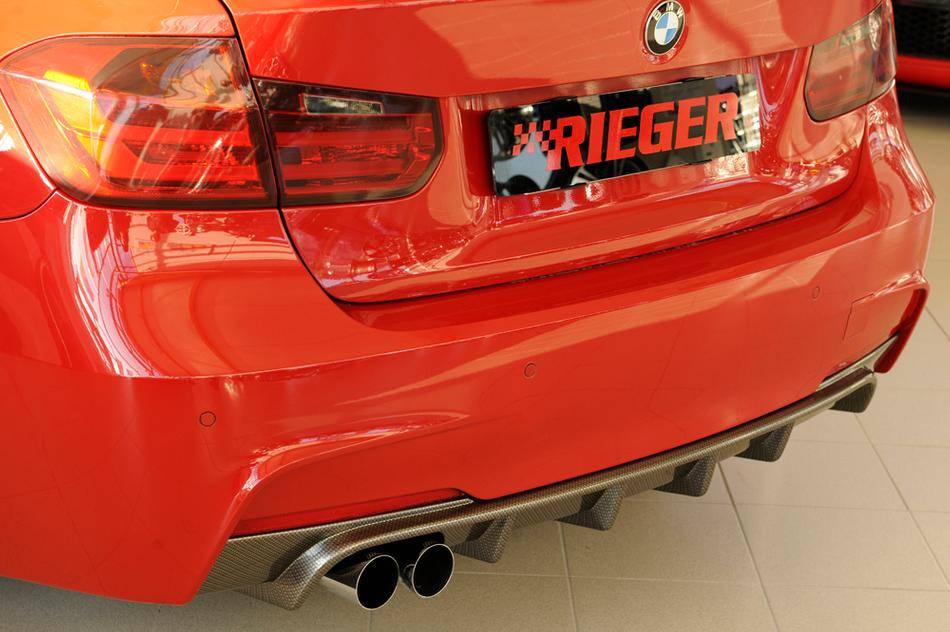 Diffusore Rieger BMW F30/31 per Paraurti-M-termin. doppio SX carbon