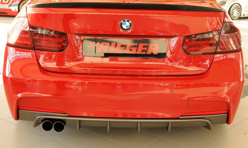 Diffusore Rieger BMW F30/31 per Paraurti-M-termin. doppio SX carbon