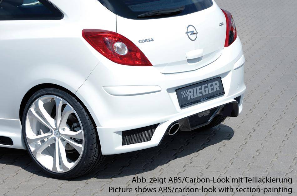 Sottoparaurti post.Rieger Corsa D 3/5-porte per marmitta di serie sx