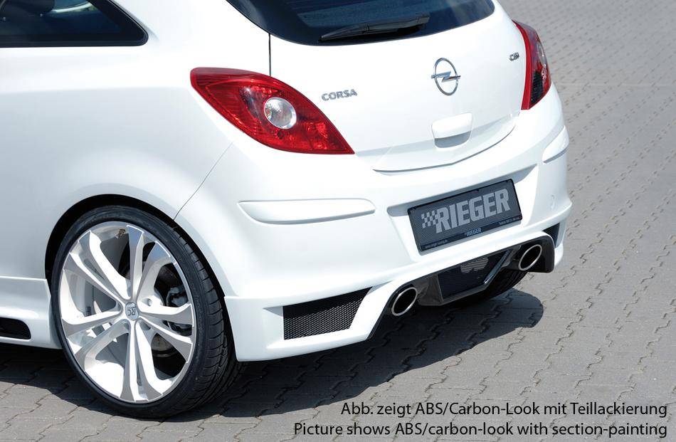 Sottoparaurti post.Rieger CORSA D 3/5-porte per terminali sx/dx