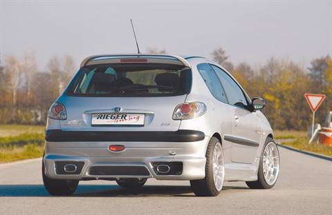 Sottoparaurti Rieger Peugeot 206 con paraurti piccolo posteriore