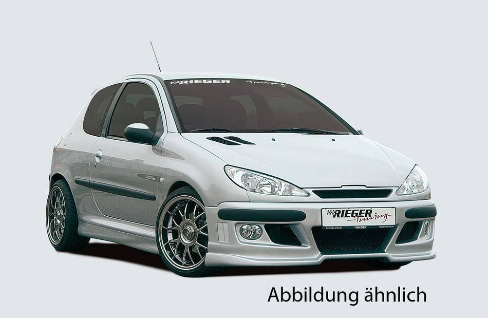 Paraurti Rieger Peugeot 206 con branchie laterali e lavafari