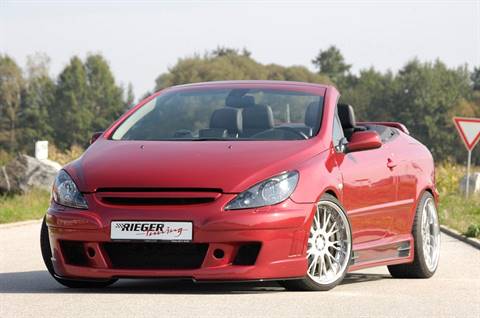 sottoporta dx.carbon-look Rieger PEUGEOT 307/CC con apert+prese aria
