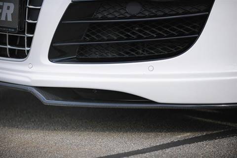 Lama ant. sagomata carbonio Audi R8 per sottoparaurti Rieger 55611
