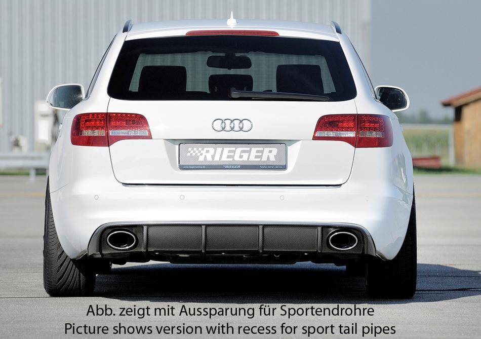 Diffusore Rieger A6 4F DAL'09 senza S-line carbonlook marm.orig.dupl