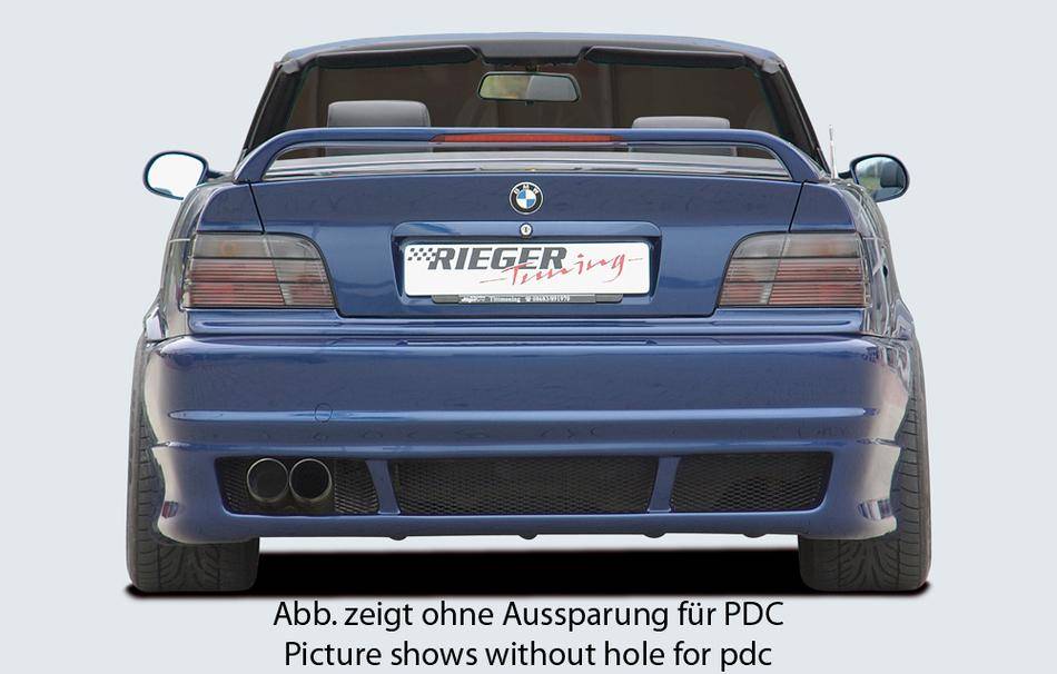 Paraurti post Rieger BMW E36 con PDC M-Look anche per 4 terminali