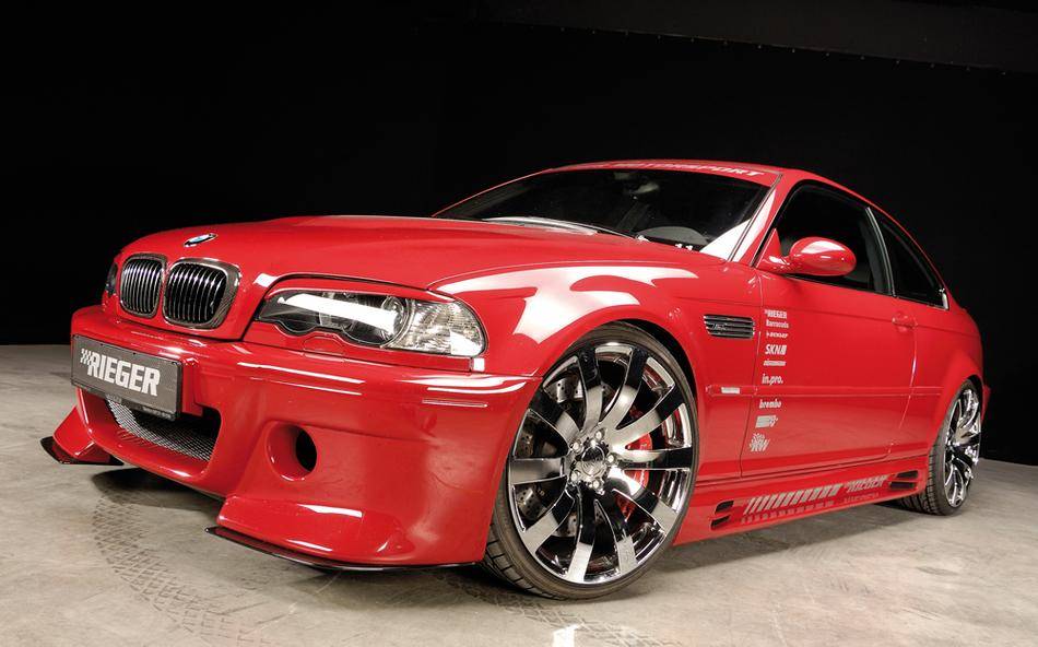 Lama ant 2 pezzi E46 CS-Look per paraurti Rieger 50244/50144/50238